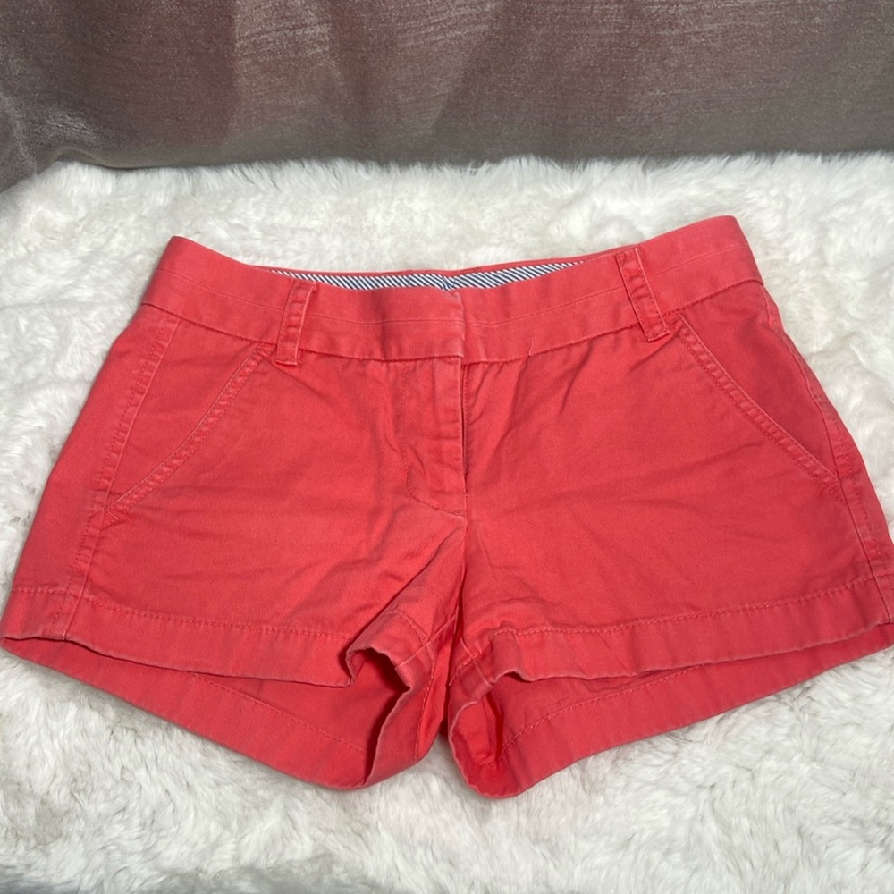 J. Crew  Chino Shorts Orange size 00  100%cotton